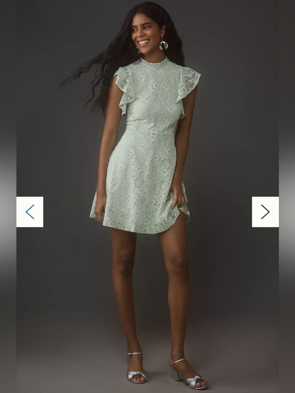 NWT Maeve Sleeveless Mock-Neck Mini Dress in Moss Size Small